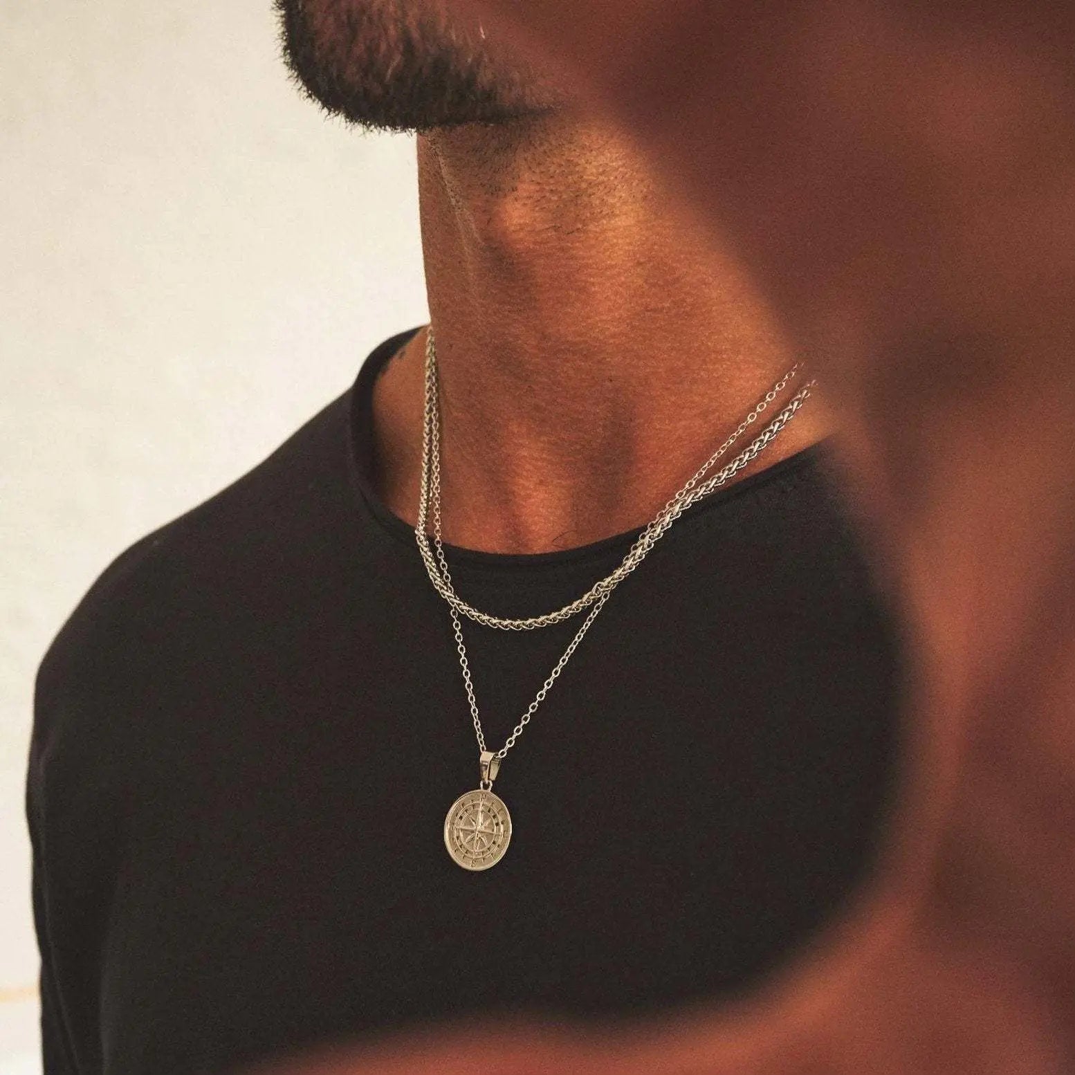 Vnox Layered Necklaces for Men